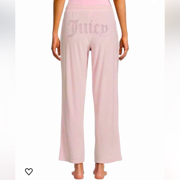 New Juicy Couture Pink Velour Bling Top & Pants 2 Piece Set - Picture 4 of 17